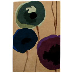 Sanderson Poppies Rug, L280 x W200cm Purple